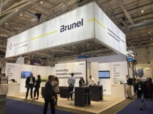Taylor Hopkinson and Brunel's conference stand at WindEnergy Hamburg 2024